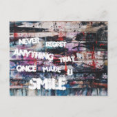 Never regret anything postkarte (Vorderseite)