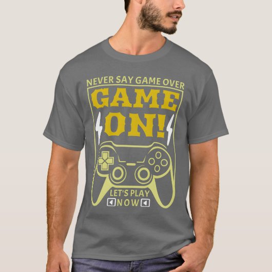 Never say game over game on videogame console girl T-Shirt (Vorderseite)