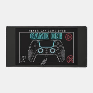"Never Say Game Over" Neon-Controller-Schreibtisch Schreibtischunterlage
