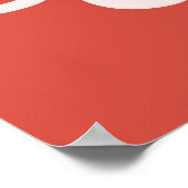 Never Stop Crying Positive Quote Red Inspirational Poster (Ecke)