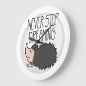 Never Stop Dreaming Große Wanduhr (Winkel)