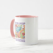 Never Stop Growing Retro Tasse (Vorderseite Links)