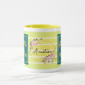 Never Stop, Just Move – Personalized Floral Motiva Tasse (Zentrum)