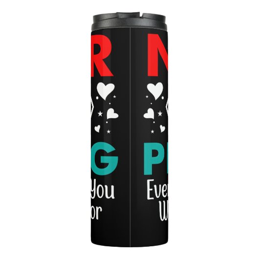 Never Stop Praying Thermosbecher (Rückseite)