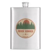 Never Summer Wilderness Colorado Flachmann (Vorderseite)
