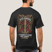 Never Surrender Skull Warrior Rise And Grind Every T-Shirt (Rückseite)