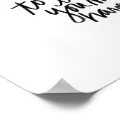 Never too Late Print | black and white quote Poster (Ecke)