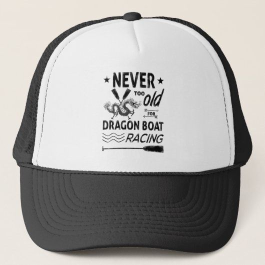 Never too old for dragon boat racing! truckerkappe (Vorderseite)