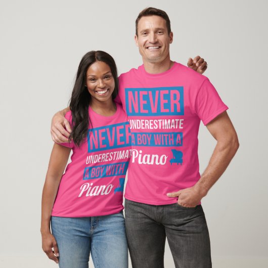 Never Underestimate A Boy With A Piano T Shirt Pia (Unisex)