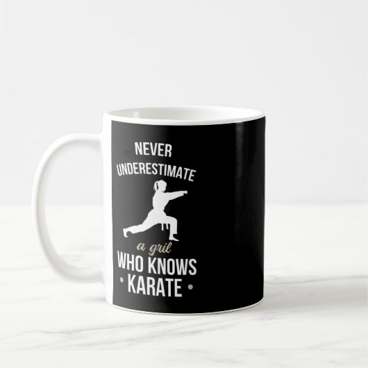 Never Underestimate A Girl Who Knows Karate Martia Kaffeetasse (Links)
