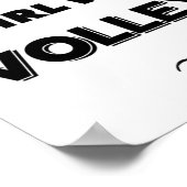 Never underestimate a girl who loves volleyball poster (Ecke)