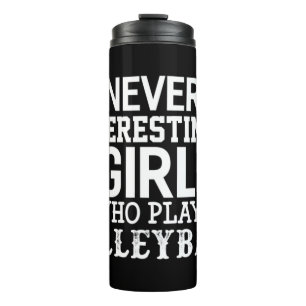 Never Underestimate A Girl Who Plays Volleyball Vo Thermosbecher