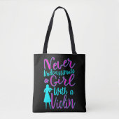 Never Underestimate a Girl With a Violin Cool Quot Tasche (Vorderseite)