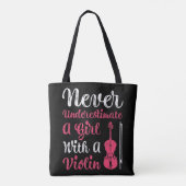Never Underestimate A Girl With A Violin For Women Tasche (Rückseite)