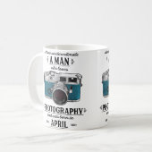 Never Underestimate A Man Who Loves Photography Ap Kaffeetasse (Vorderseite Links)