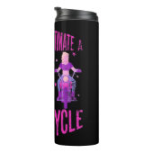 Never Underestimate A Woman With A Motorcycle A Fu Thermosbecher (Nach rechts gedreht)