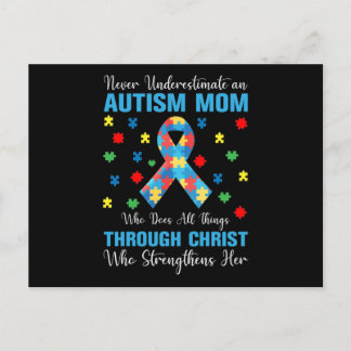 Never Underestimate an Autism Mom Who Does All Thi Einladungspostkarte