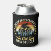 Never Underestimate an old guy on a Bicycle Funny Dosenkühler (Kanne Vorderseite)
