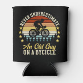 Never Underestimate an old guy on a Bicycle Funny Dosenkühler (Vorderseite)