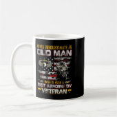 Never Underestimate An Old Man 101st Airborne Vete Kaffeetasse (Links)