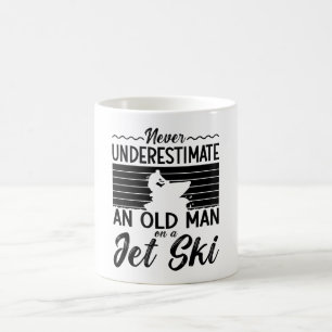 Never Underestimate An Old Man Jet Skiing Jet Ski Kaffeetasse