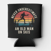 Never Underestimate an Old Man on Skis Skiing Trip Dosenkühler (Vorderseite)