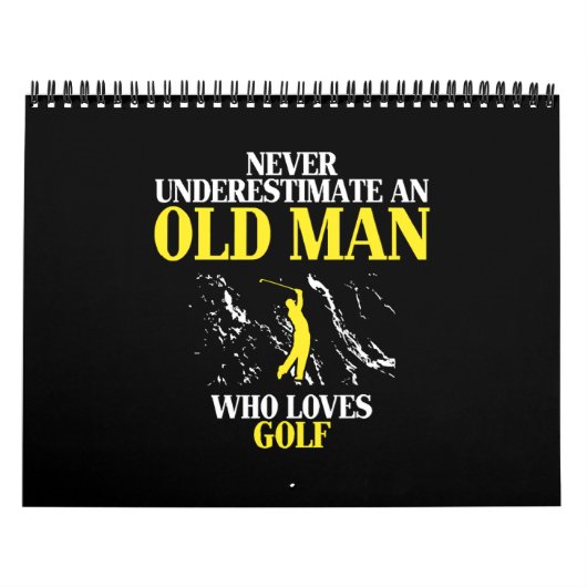 Never underestimate an old man who loves golf kalender (Titelbild)