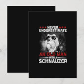 Never Underestimate An Old Man With A Schnauzer Dankeskarte (Vorne/Hinten)