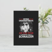 Never Underestimate An Old Man With A Schnauzer Dankeskarte (Stehend Vorderseite)