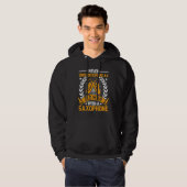 Never Underestimate Old Man Saxophone Player Music Hoodie (Vorne ganz)