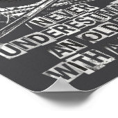 Never Underestimate Old Man With A Cue Stick Billi Poster (Ecke)