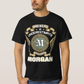 NEVER_UNDERESTIMATE_POWER_OF_A_MORGAN T-Shirt (Vorderseite)