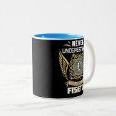 Never Underestimate The Power Of A Fisette Zweifarbige Tasse (VorderseiteRechts)