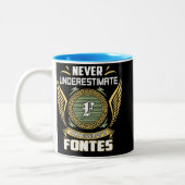 Never Underestimate The Power Of A Fontes Zweifarbige Tasse (Links)