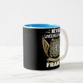 Never Underestimate The Power Of A Franca Zweifarbige Tasse (VorderseiteRechts)