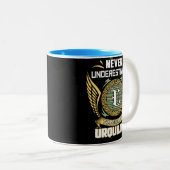 Never Underestimate The Power Of A Urquhart Zweifarbige Tasse (VorderseiteRechts)