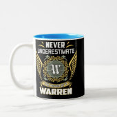 Never Underestimate The Power Of A Warren Zweifarbige Tasse (Links)