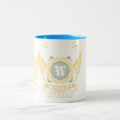 Never Underestimate The Power Of A Wolf Zweifarbige Tasse (Mittel)