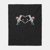 Never Wilts - Skeleton Hands-Rose Fleecedecke (Vorderseite)