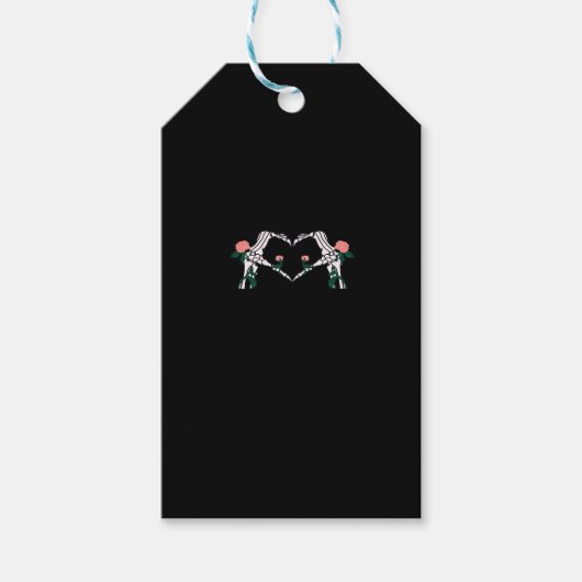 Never Wilts - Skeleton Hands-Rose Geschenkanhänger (Vorderseite)