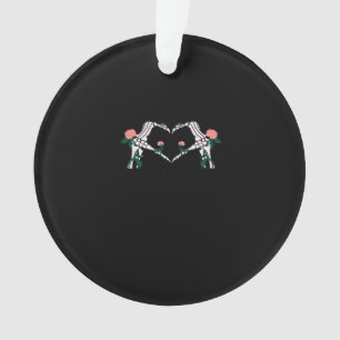 Never Wilts - Skeleton Hands-Rose Ornament