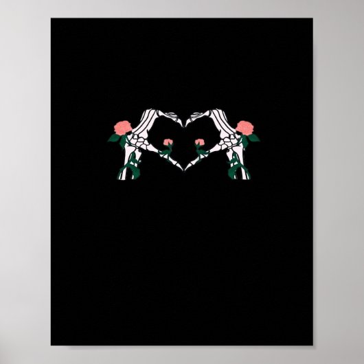 Never Wilts - Skeleton Hands-Rose Poster (Vorne)