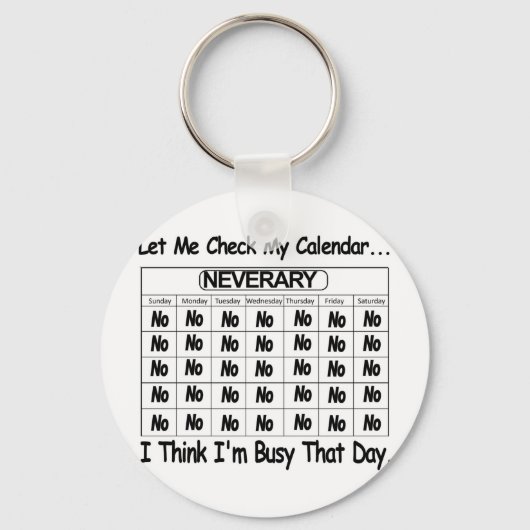 Neverary Calendar Busy Schlüsselanhänger (Vorderseite)