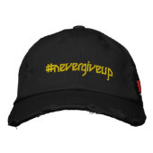 Nevergiveup (Logo) Bestickte Baseballkappe (Vorderseite)
