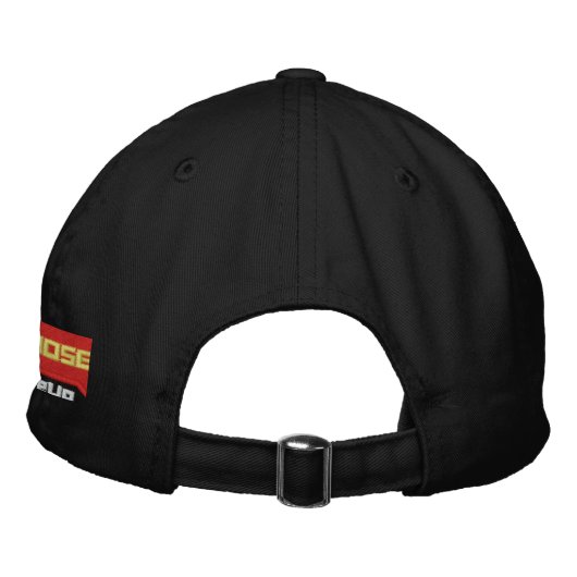 Nevergiveup (Logo) Bestickte Baseballkappe (Rückseite)