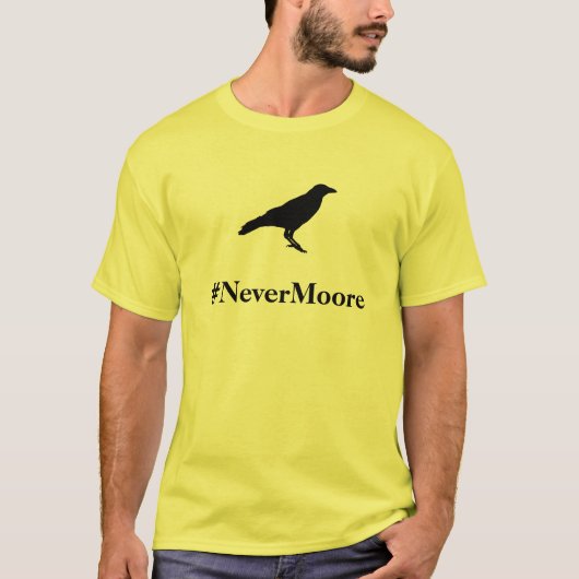 #NeverMoore helles Shirt (Vorderseite)