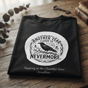 Nevermore Black Silhouette Rabe Geburtstag T-Shirt