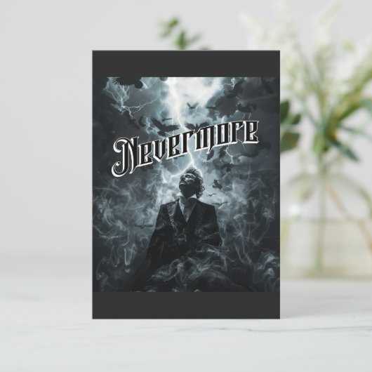 Nevermore Dankeskarte (Stehend Vorderseite)