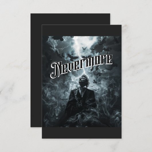 Nevermore Dankeskarte (Vorne/Hinten)