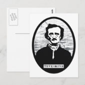 Nevermore Edgar Allan Poe Postkarte (Vorne/Hinten)